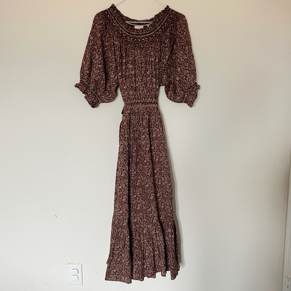 Doen Isidore Floral Midi Dress Terra Garden Bloom - Picture 6 of 11